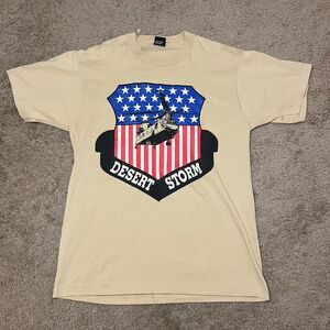 RARE Vintage 90s Operation Desert Storm CH-47 Chinook Graphic Tee | Men's  L